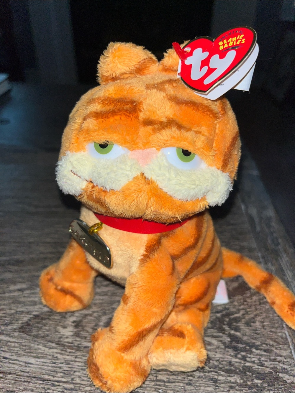 Ty 2004 Garfield Movie Beanie Plush with Red Collar
